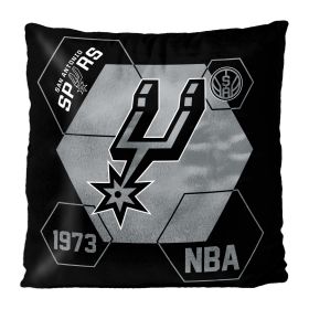 Spurs OFFICIAL NBA "Connector" Double Sided Velvet Pillow; 16" x 16"