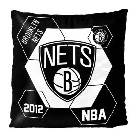 Nets OFFICIAL NBA "Connector" Double Sided Velvet Pillow; 16" x 16"