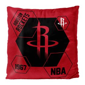 Rockets OFFICIAL NBA "Connector" Double Sided Velvet Pillow; 16" x 16"