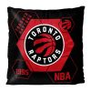 Raptors OFFICIAL NBA "Connector" Double Sided Velvet Pillow; 16" x 16"