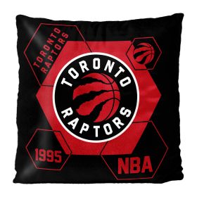 Raptors OFFICIAL NBA "Connector" Double Sided Velvet Pillow; 16" x 16"