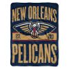 Pelicans OFFICIAL NBA Clear Out Micro Raschel Throw Blanket; 46" x 60"