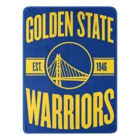 Warriors OFFICIAL NBA Clear Out Micro Raschel Throw Blanket; 46" x 60"