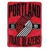 Trailblazers OFFICIAL NBA Dimensional Micro Raschel Throw Blanket; 46" x 60"