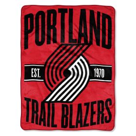 Trailblazers OFFICIAL NBA Dimensional Micro Raschel Throw Blanket; 46" x 60"