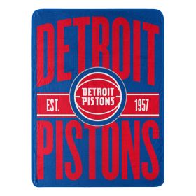 Pistons OFFICIAL NBA Clear Out Micro Raschel Throw Blanket; 46" x 60"