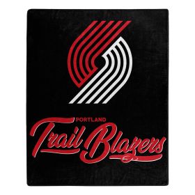 Trailblazers OFFICIAL NBA "Signature" Raschel Throw Blanket; 50" x 60"