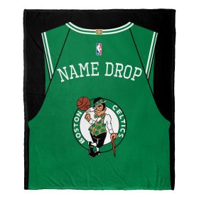 [Personalization Only] OFFICIAL NBA Jersey Silk Touch Throw Blanket - Celtics