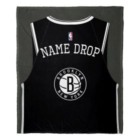 [Personalization Only] OFFICIAL NBA Jersey Silk Touch Throw Blanket - Nets