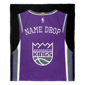 [Personalization Only] OFFICIAL NBA Jersey Silk Touch Throw Blanket - Sac Kings