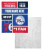 [Personalization Only] OFFICIAL NBA Colorblock Silk Touch Sherpa Throw Blanket - Philadelphia 76ers