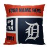 [Personalization Only] OFFICIAL MLB Colorblock Personalized Pillow - Detroit Tigers