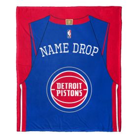 [Personalization Only] OFFICIAL NBA Jersey Personalized Silk Touch Throw Blanket - Pistons