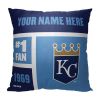 [Personalization Only] OFFICIAL MLB Colorblock Personalized Pillow - Kansas City Royals