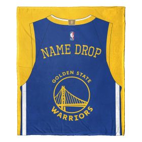 [Personalization Only] OFFICIAL NBA Jersey Personalized Silk Touch Throw Blanket - Warriors