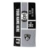 [Personalization Only] OFFICIAL NBA Colorblock Personalized Beach Towel - Brooklyn Nets