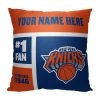 [Personalization Only] OFFICIAL NBA Colorblock Personalized Pillow - New York Knicks