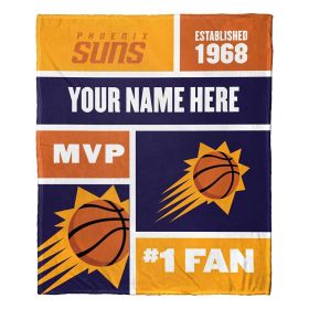 [Personalization Only] OFFICIAL NBA Colorblock Silk Touch Throw Blanket - Phoenix Suns