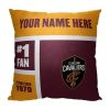 [Personalization Only] OFFICIAL NBA Colorblock Personalized Pillow - Cleveland Cavaliers