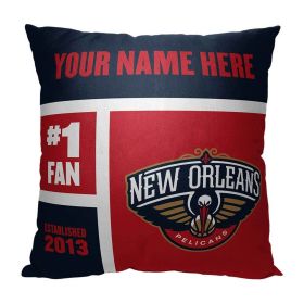 [Personalization Only] OFFICIAL NBA Colorblock Personalized Pillow - Pelicans