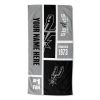 [Personalization Only] OFFICIAL NBA Colorblock Personalized Beach Towel - San Antonio Spurs