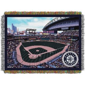 Mariners Safeco Park OFFICIAL Major League Baseball; "Stadium" 48"x 60" Woven Tapestry Throw by The Northwest Company