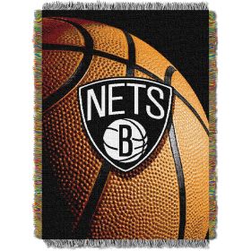 Nets OFFICIAL National Basketball Association; "Photo Real" 48"x 60" Woven Tapestry Throw by The Northwest Company