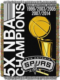 Spurs CS OFFICIAL National Basketball Association; Commemorative 48"x 60" Woven Tapestry Throw by The Northwest Company