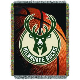 Bucks OFFICIAL National Basketball Association; "Photo Real" 48"x 60" Woven Tapestry Throw by The Northwest Company