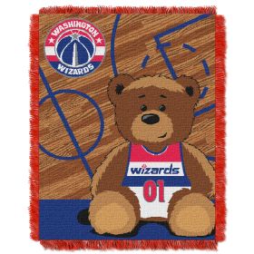 Wizards OFFICIAL National Basketball Association; "Half-Court" Baby 36"x 46" Triple Woven Jacquard Throw by The Northwest Company