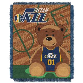 Jazz OFFICIAL National Basketball Association; "Half-Court" Baby 36"x 46" Triple Woven Jacquard Throw by The Northwest Company