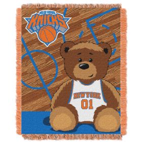 Knicks OFFICIAL National Basketball Association; "Half-Court" Baby 36"x 46" Triple Woven Jacquard Throw by The Northwest Company