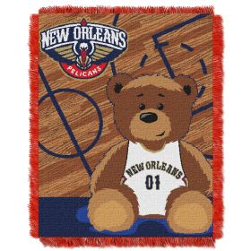 Pelicans OFFICIAL National Basketball Association; "Half-Court" Baby 36"x 46" Triple Woven Jacquard Throw by The Northwest Company