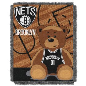 Nets OFFICIAL National Basketball Association; "Half-Court" Baby 36"x 46" Triple Woven Jacquard Throw by The Northwest Company