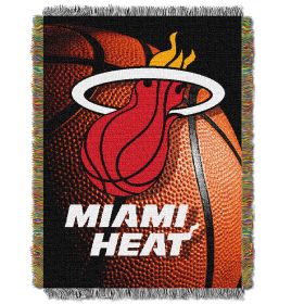 Heat OFFICIAL National Basketball Association; "Photo Real" 48"x 60" Woven Tapestry Throw by The Northwest Company