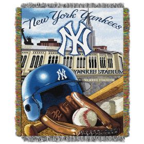 Yankees OFFICIAL Major League Baseball; "Home Field Advantage" 48"x 60" Woven Tapestry Throw by The Northwest Company