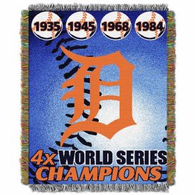 Tigers CS OFFICIAL Major League Baseball; Commemorative 48"x 60" Woven Tapestry Throw by The Northwest Company