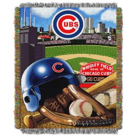 Cubs OFFICIAL Major League Baseball; "Home Field Advantage" 48"x 60" Woven Tapestry Throw by The Northwest Company