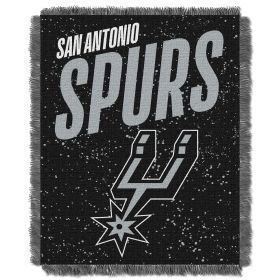 Spurs OFFICIAL NBA "Headliner" Woven Jacquard Throw Blanket