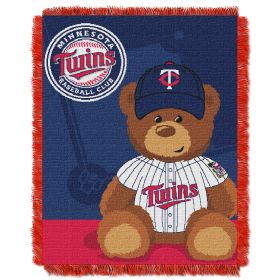 Twins OFFICIAL Major League Baseball; "Field Bear" Baby 36"x 46" Triple Woven Jacquard Throw by The Northwest Company