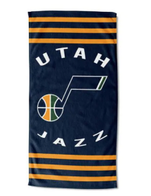 Jazz OFFICIAL National Basketball Association; "Stripe" 30"x 60" Beach Towel - by The Northwest Company