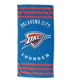 Thunder OFFICIAL National Basketball Association; "Stripe" 30"x 60" Beach Towel - by The Northwest Company