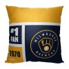 [Personalization Only] OFFICIAL MLB Colorblock Personalized Pillow - Milwaukee Brewers