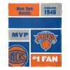 [Personalization Only] OFFICIAL NBA Colorblock Silk Touch Throw Blanket - New York Knicks