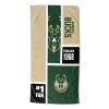 [Personalization Only] OFFICIAL NBA Colorblock Personalized Beach Towel - Milwaukee Bucks