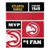 [Personalization Only] OFFICIAL NBA Colorblock Silk Touch Throw Blanket - Atlanta Hawks