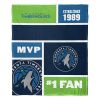 [Personalization Only] OFFICIAL NBA Colorblock Silk Touch Throw Blanket - Minnesota Timberwolves