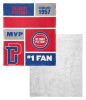 [Personalization Only] OFFICIAL NBA Colorblock Personalized Silk Touch Sherpa Throw Blanket - Detroit Pistons