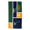 [Personalization Only] OFFICIAL NBA Colorblock Personalized Beach Towel - Utah Jazz