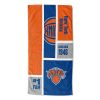 [Personalization Only] OFFICIAL NBA Colorblock Personalized Beach Towel - New York Knicks